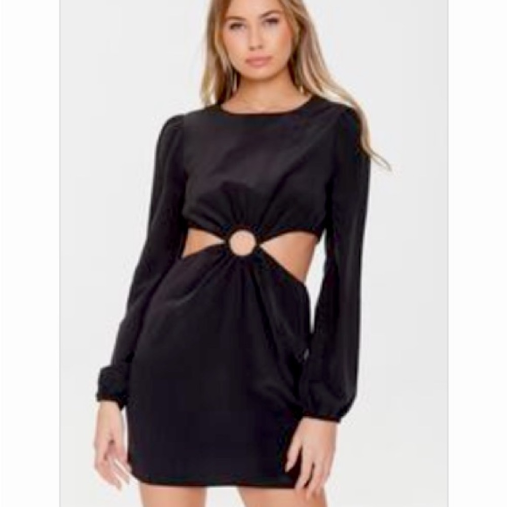 Forever 21 O RING CUT OUT Black Dress